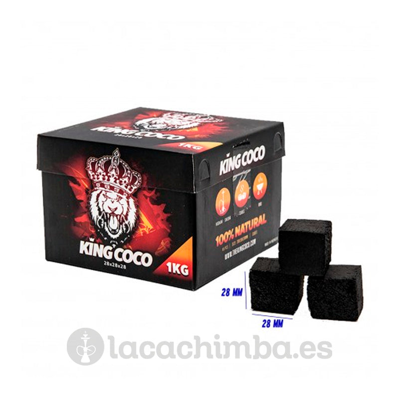 Carbón King Coco 1 KG Formato 28 cm